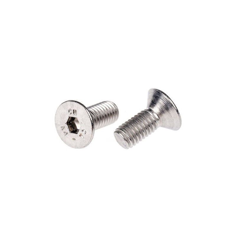 Vis à métaux tête fraisée inox  hexagonale creuse  A4 M5x12 (sachet de 50)