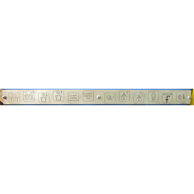 Barres Aluminium avec 12 logos gravés noirs