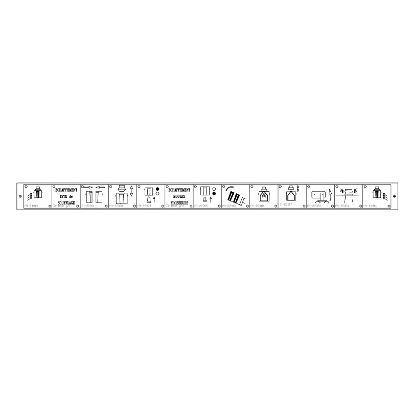 Barre Aluminium avec logos bloc valves 13 pistes basse
