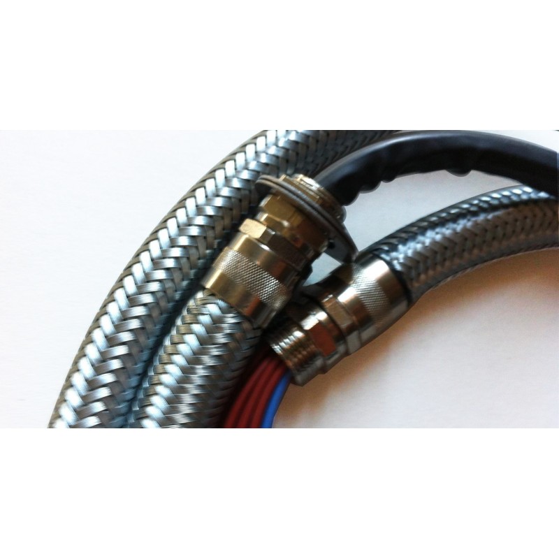 Flexible DN13 850mm pour passage câble élect avec raccord tournant d'un côté