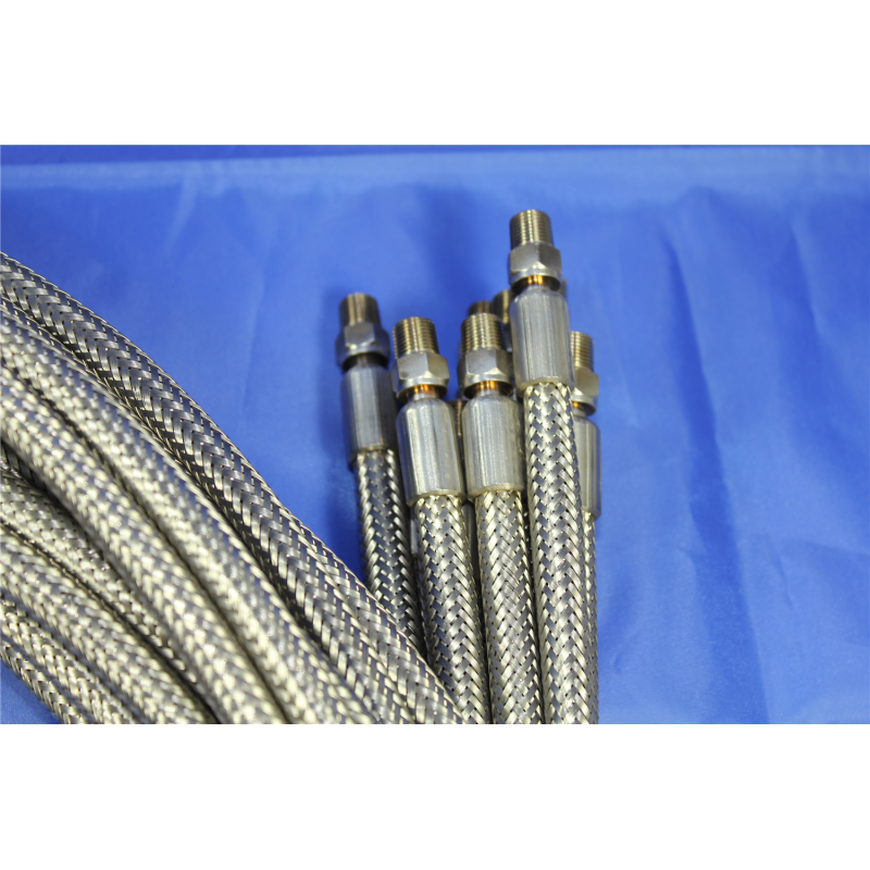 Flexible inox 1600mm raccord NPT M 1/8 pulvé ciseau
