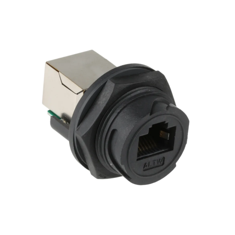 Connecteur modulaire RJ45 cat 5e Femelle, STP Montage panneau Droit
