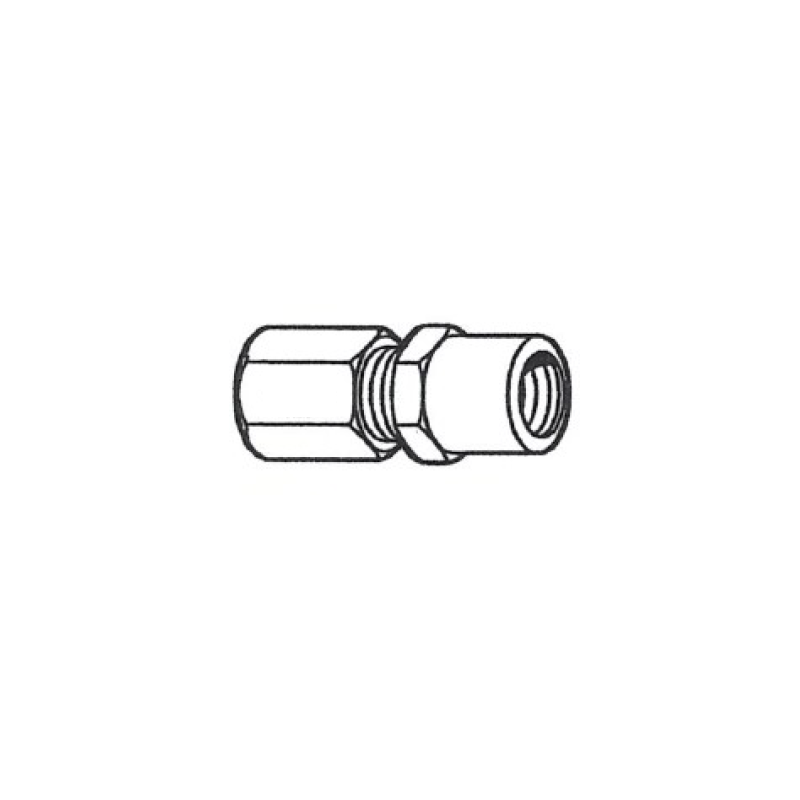 Union male pour tube de 5/16 x FG 1/4 type mano, matière Inox